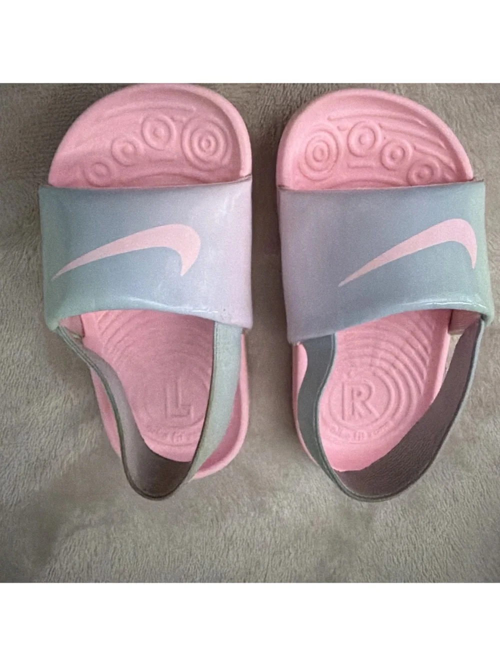 Nike Kids' Pink Slide Sandals, Toddler Size 6